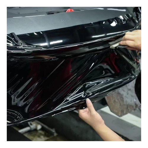 Rollo De Vinilo Negro Brillante Para Coche Lypumso De 1 Pie