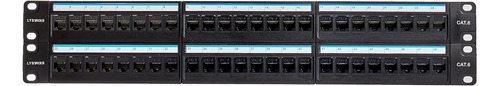 Panel De Conexión Rj45 De 48 Puertos, Cat6, 19 Pulgadas