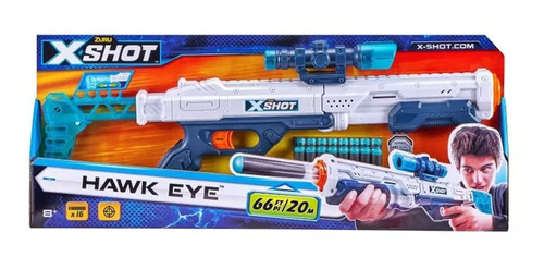 Pistola X-shot Scope  Hawk Eye Alcance 24 Mts 
