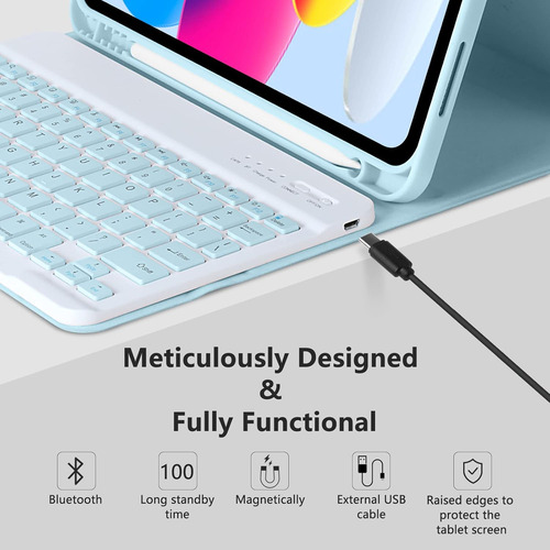 Teclado Funda Mmk Para iPad 11th Gen (a16, 2025) Azul