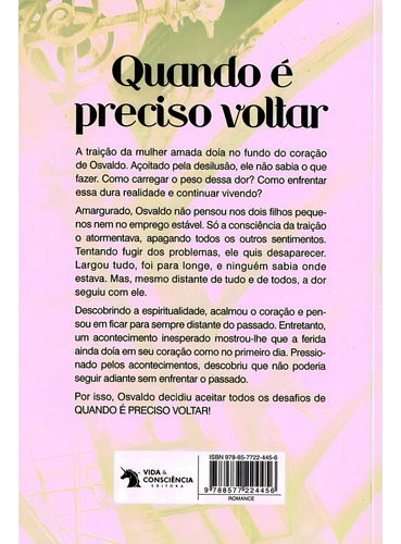 Quando É Preciso Voltar: Não Aplica, De Médium: Zibia M. Gasparetto / Ditado Por: Lucius. Série Não Aplica, Vol. Não Aplica. Editora Vida E Consciência, Edição Não Aplica Em Português, 2015