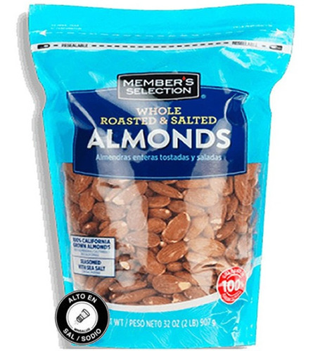 Almendras Enteras Con Sal Members Selecti - g a $58