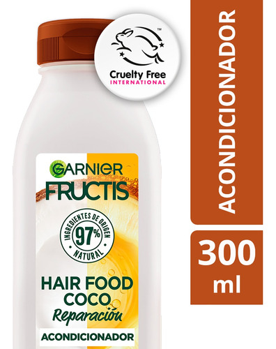 Acond Garnier Hairfood Coco - mL a $93