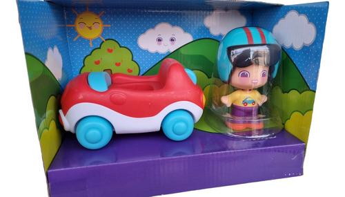 Vehiculo Auto Rojo C/figura Baby Bebe Mi Primer Pinypon