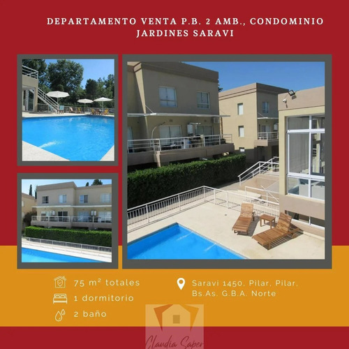 Departamento Venta P.b. 2 Amb., Condominio Jardines Saravi