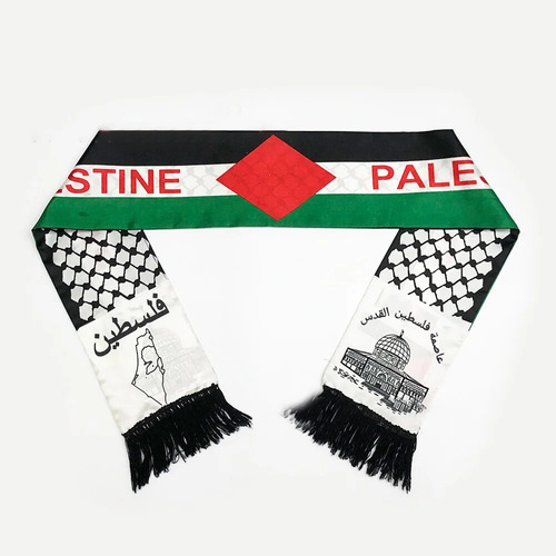 Bufanda Del Día Nacional De Palestina De 135 Cm Con Bandera