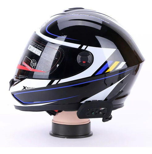 Imagen 4 de 5 de Intercomunicador Casco Moto Bluetooth Manos V6 Riders 1200mt