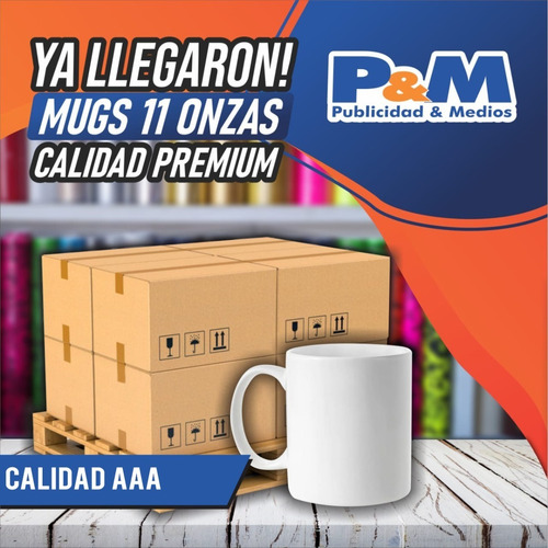 Caja Mug Blanco X 36 Para Sublimación 11oz Calidad Aaa