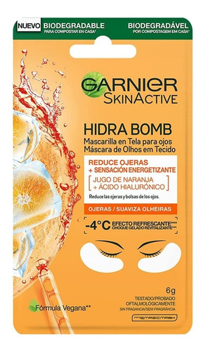 Mascarilla Para Ojos Hidra Bomb Naranja X 6gr Loreal Garnier