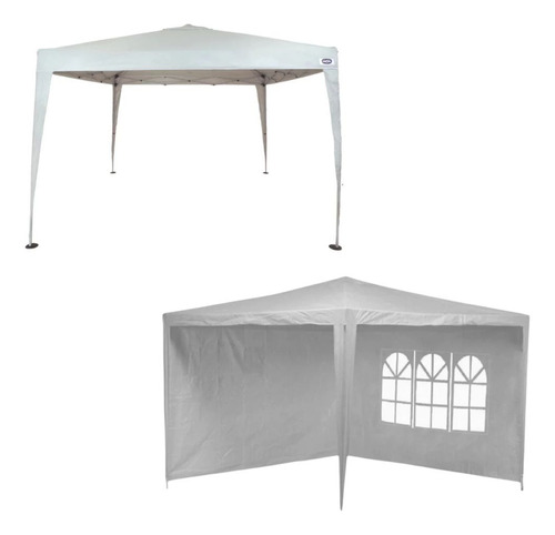 Kit Tenda Gazebo Dobrável 3x3 M Branca + 4 Paredes Mor Cor Branco