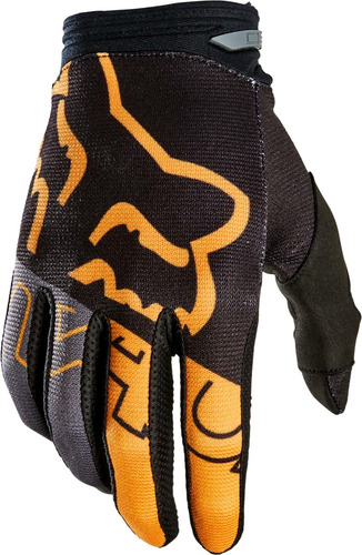 Guantes Fox 180 Skew Negro + Oro Bamp Group