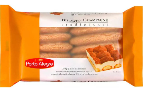 Kit C/ 2 Biscoito De Champagne Tradicional Porto Alegre 150g