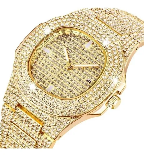 Gold diamante watch hot sale