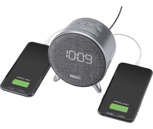 Ihome Ibt235 Reloj Despertador Digital Bluetooth Con Carga U