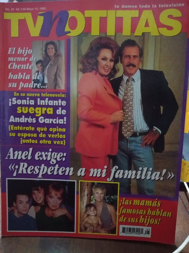 Sonia Infante Y Andres Garcia En Revista Tvnotitas Año 1995 (Usado)