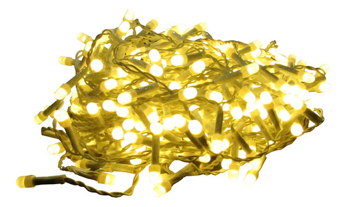 Luces Cascada Led V8 Elige Color 6mts 300luces Cas300 Luces Blanco Calido Cable Blanco
