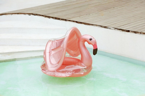 Flotador Inflable Flamingo Toldo Asiento Salvavidas Infantil