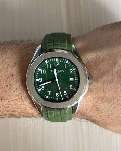 Relógio Patek Aquanaut Automático Pulseira Verde Sem Caixa Verde Prateado Verde (Recondicionado)