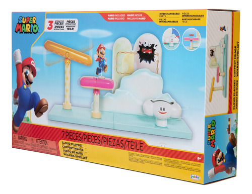 Nintendo Super Mario Cloud World Diorama 7 Piezas