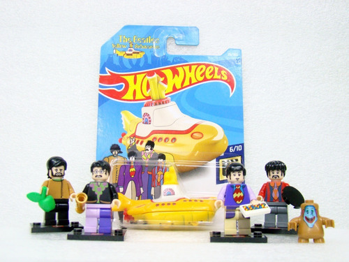 Colección The Beatles Yellow Submarine Hotwheels + 5 Figuras