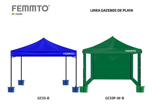 Imagen 6 de 10 de Gazebo Para Playa 3x3 Metros Autoarmable Plegable Reforzado