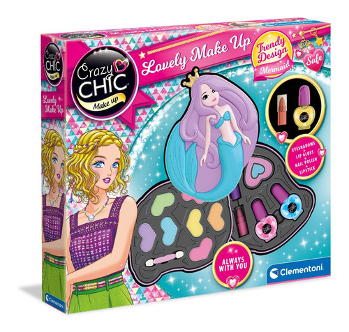 Maquillaje Infantil Cofre Sirena Lip Crazy Chic Clementoni