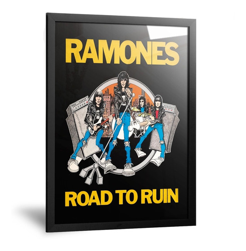 Cuadros Remeras The Ramones Road To Ruin Enmarcado 35x50cm