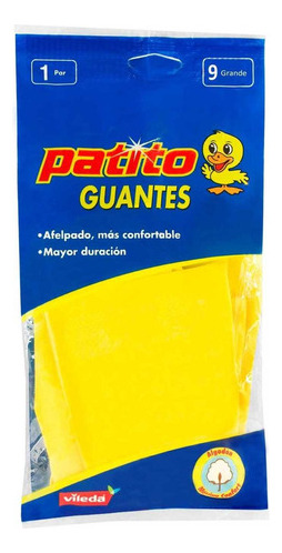Guante Látex Patito Amarillo Grande X1 Unidad