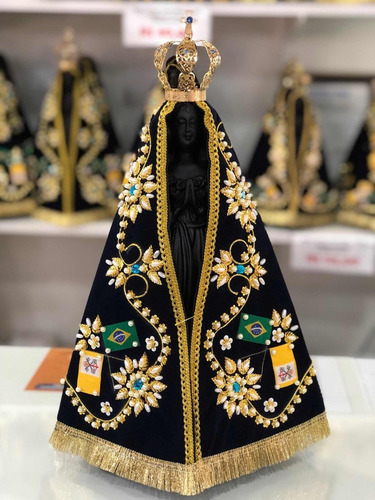 Manto Nossa Senhora Aparecida 40cm E Coroa Folheada