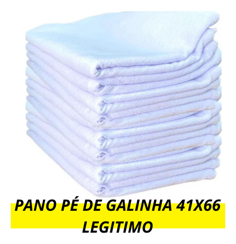 Pano De Prato Branco Pé De Galinha O Legitimo Kit Com 10
