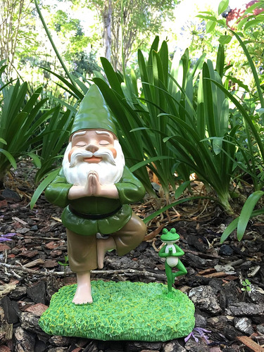 Zen Gnome Y Zen Frog - Pose De Árbol - Tranquilidad Y ...