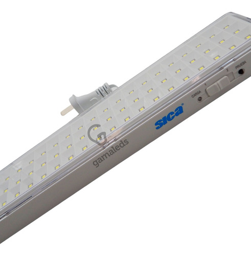 Imagen 2 de 10 de Luz Emergencia Sica 60 Leds 8hs Recargable Distribuidor