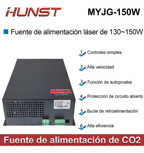 Fuente De Alimentación Láser De Co2 De 130w-150w 220v Con Am