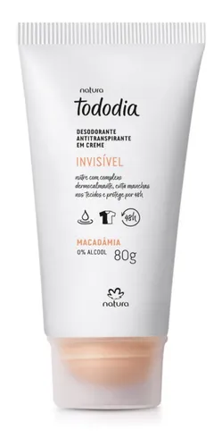 Natura Tododia Desodorante Creme Macadamia Invisivel 80g