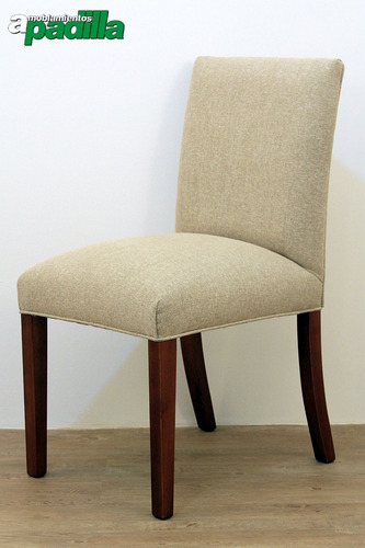 Sillas Comedor Modelo Nórdica En Cedro Y Tela Aqua Clean