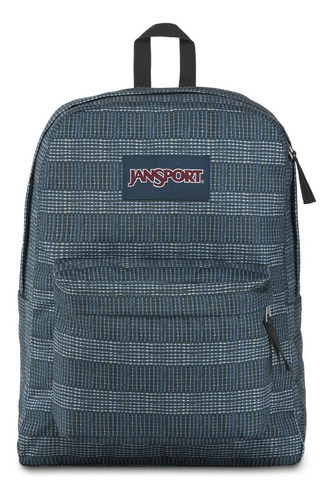 Mochila Jansport Superbreak One Woven Stripes Print Color Gris oscuro