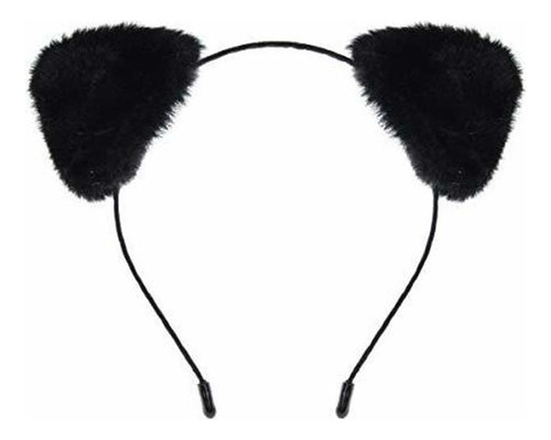 Diademas - Merroyal Furry Cat Ear Headband Women Girls Head