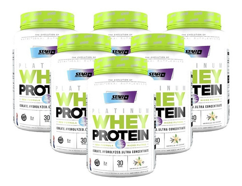 Proteina Whey 2 Lb Star Nutrition X 6 Unidades