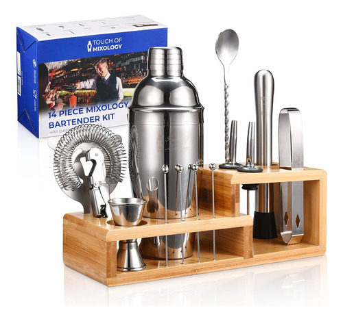 Touch Of Mixology Bartender Kit - Bar Set Cocktail Shaker Se