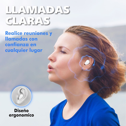 Kbod Audífonos Inalámbricos Tws C21 Sound Con Estuche Bt 5.3 Blanco