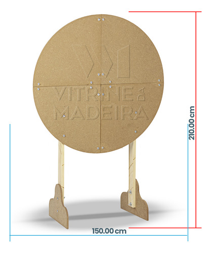 Painel Redondo Dobravel 150x210 Mdf Cru | Frete grátis Painel Redondo Dobravel 150x210 Mdf Cru | Frete grátis