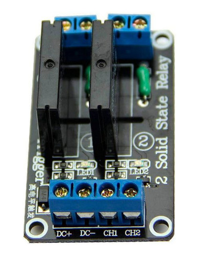 Módulo Rele De Estado Sólido 2 Canais 5v Ssr P/ Arduino