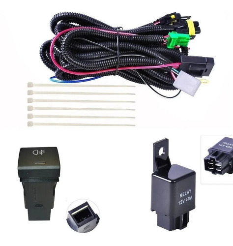 Ramal Cableado Interruptor Relay Botonera Para Neblineros