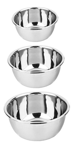 Set De 3 Tapers Metálicos Con Tapa Bowl Recipiente Vianda