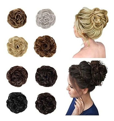 Cabello Postizo - Messy Bun Hair Piece For Women, Synthetic 