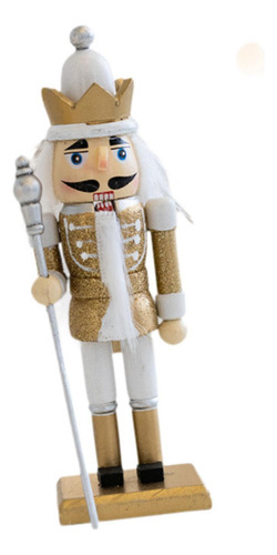 Figurita De Cascanueces De Navidad, Adorno Navideño, Oro