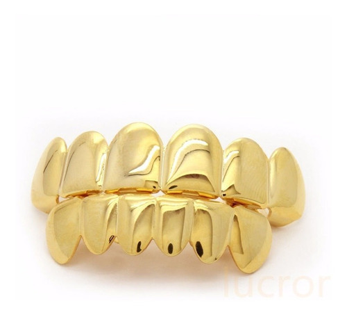 Popular 14k Oro Plateado Hip Hop Rapero Boca Tapas Inferior 