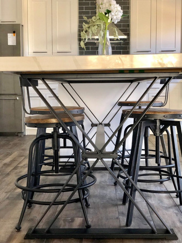 Base De Mesa Em X De Chapa ( Com 3 Travessas )