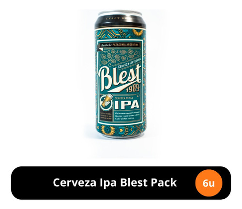 Cerveza Ipa Blest 473 Cc Pack X6