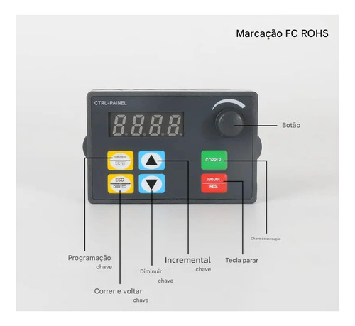 Inversor De Frequência 3cv Entr. Mono220v /saida 220 V Trif.